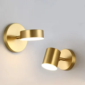 Moderne LED-væglampe med guldfinish