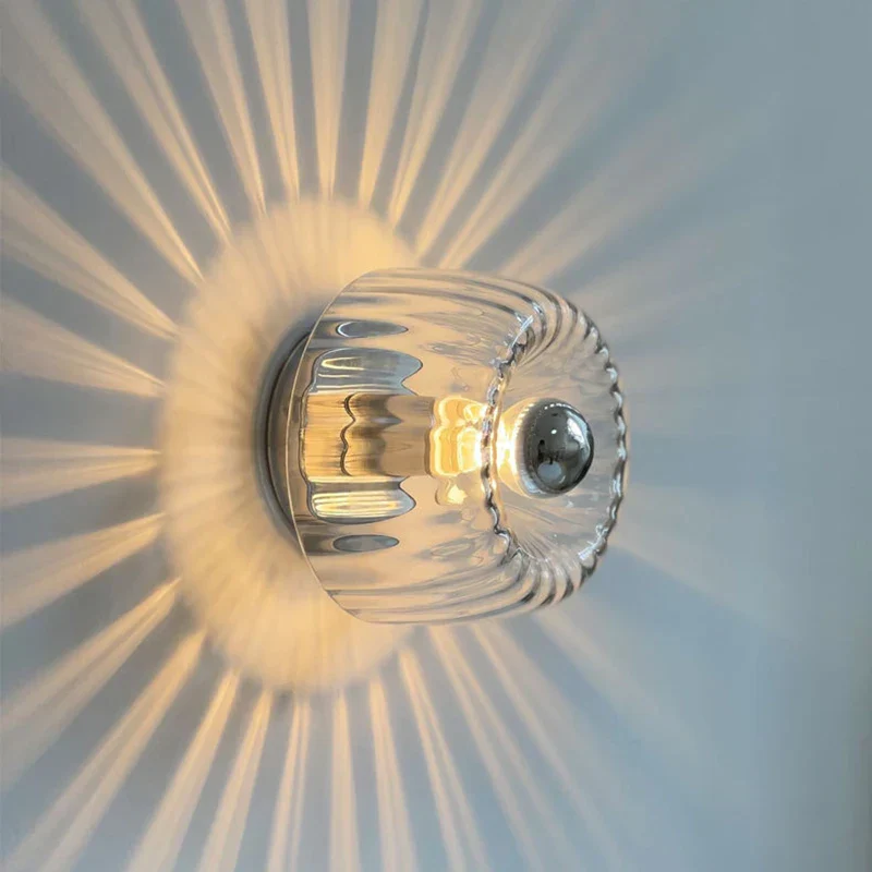 Elegant loftlampe i glas med krystaldesign - Billede 2